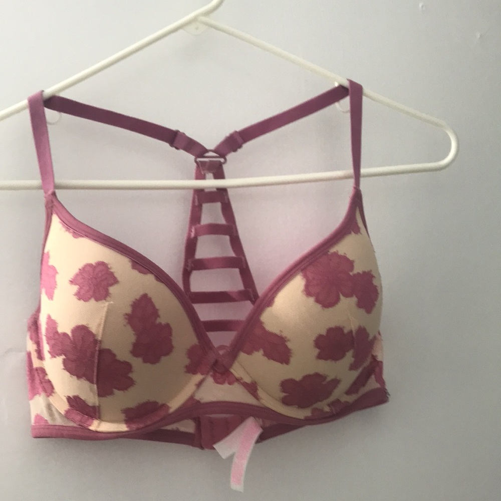 New Victoria's Secret PINK Lace Cage Back Bra 34D